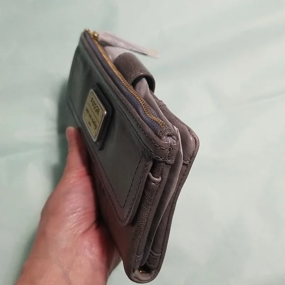 Brand New Fossil Full Size Wallet/Clutch(Grey) - Picture 8 of 11